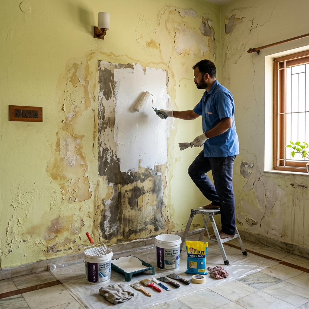 wall seepage treatment image by v3
